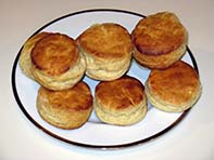 Photo of a plate of golden biscuits
