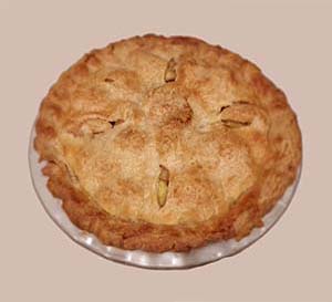 The finished apple pie.