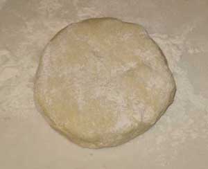 Pie crust ready for rolling out